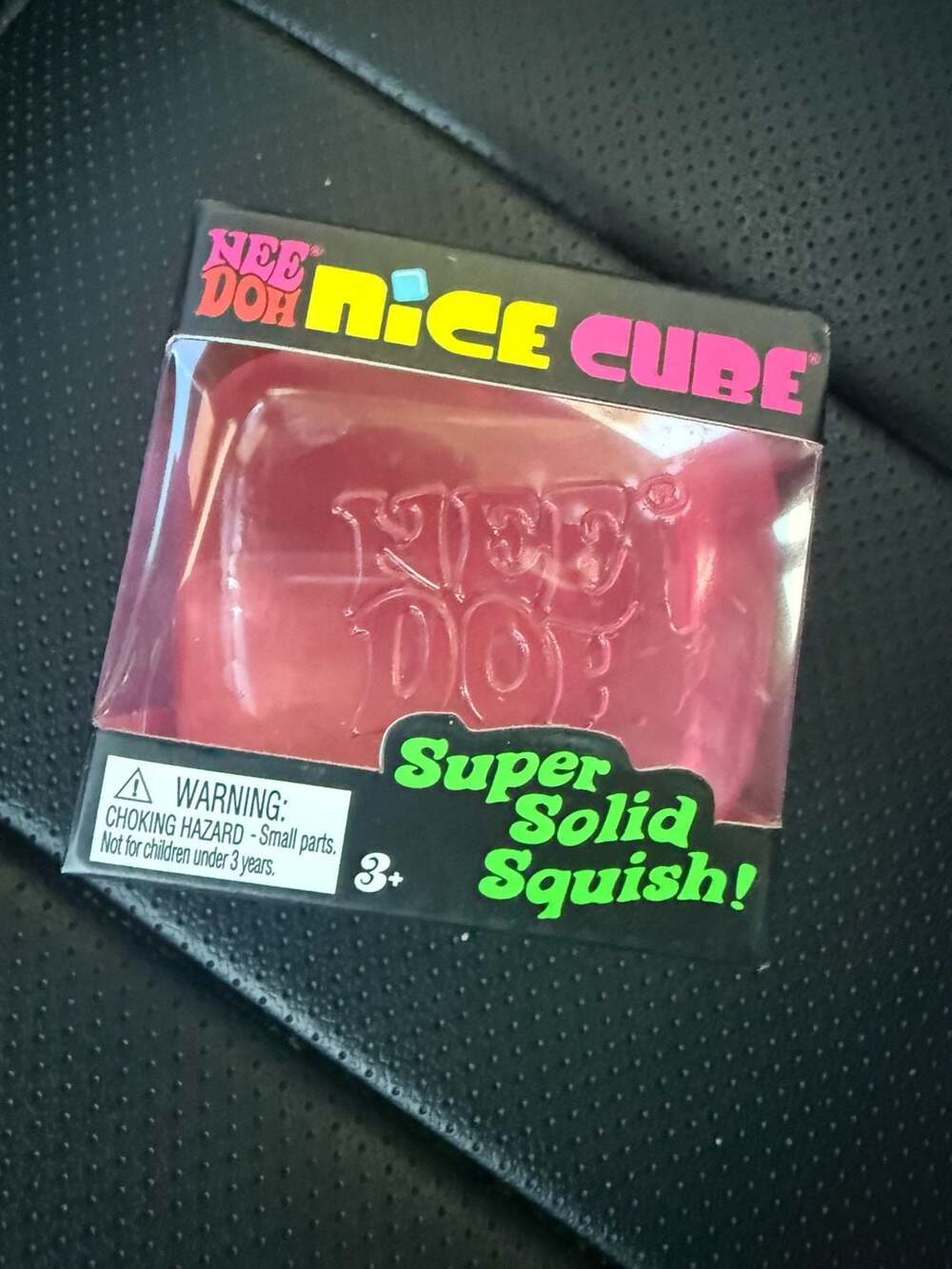 NeeDoh Nice Cube Super Solid Squish Pink Toy